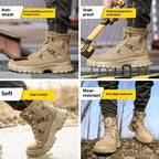 Combat Boots Male High Ankle Safety Shoes - D&A