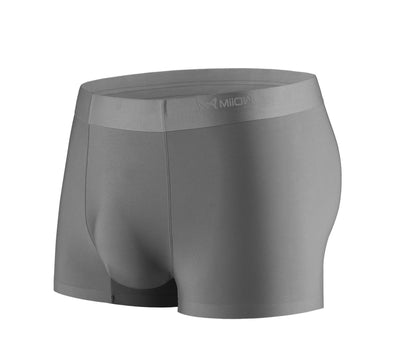 Ice Silk Seamless Men's Underwear Soft Breathable Comfortable Summer Boxer Shorts Dark Gray 1PCS - D&A