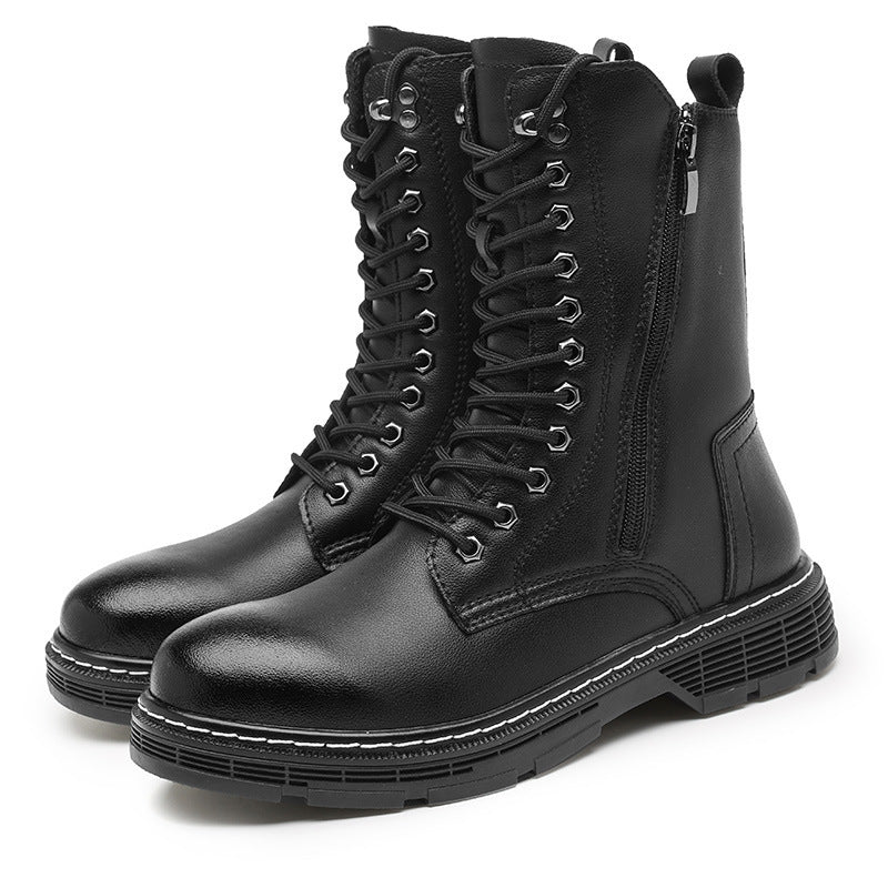 Autumn And Winter Plus Size Men's Long High-top Martin Boots - D&A