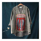 Fashion Digital Printing Large Wide V-neck Top