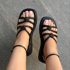 Plus Size Outer Wear Woven Beach Sandals - D&A