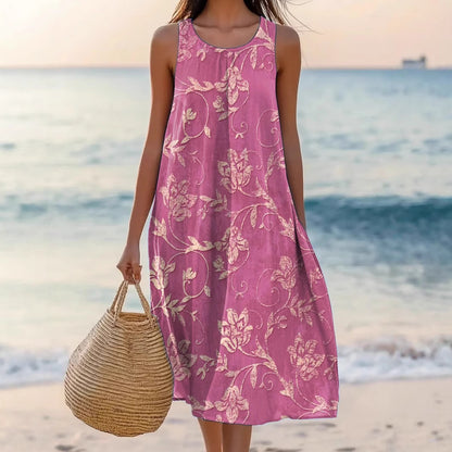 Polyester Short-sleeve One-piece Dress For Women - D&A