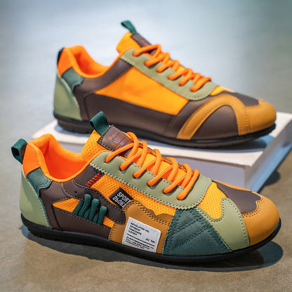 Men's Sports Shoes, Spring And Summer Stylish And Lightweight Wear-resistant Green Orange - D&A