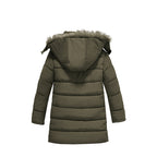 Boys Large Fur Collar Padded Warm Cotton Jacket - D&A