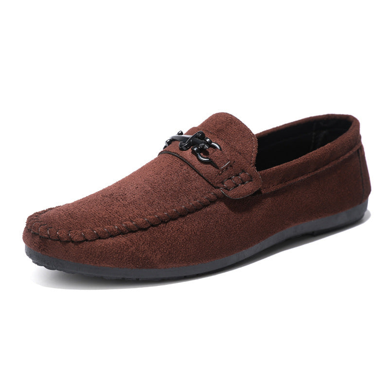 Waterproof Leisure Sports Men Slip-on Loafers Peas Small Leather Shoes - D&A