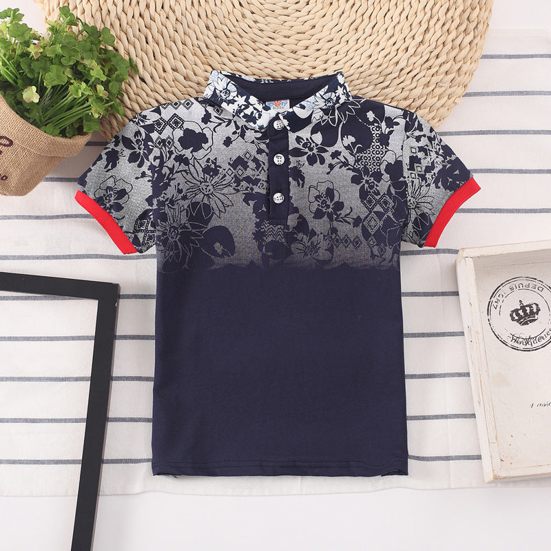 Kids Shirt Boys Tops Children Clothes Wear Navy - D&A